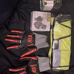 NEW WORK GLOVES LARGE  SET