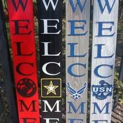 Military Themed Welcome Signs