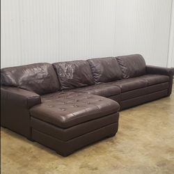 Like New Large Leather Sectional Couch *DELIVERY AVAILABLE*🛻