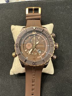 BRERA OROLOGI Sottomarino Diver Chronograph Brown Dial Brown Rubber Men's Watch
