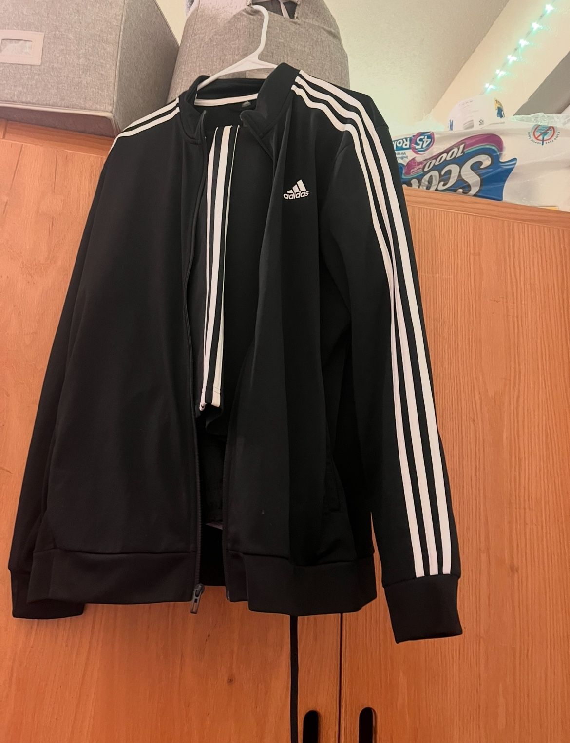 Large Black Adidas Track Suit