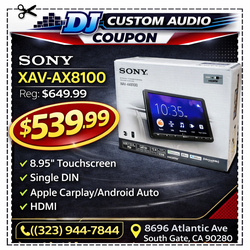 Sony XAV-AX8100 Single Din 9" Floating Touchscreen Stereo USB Apple Carplay Android Auto YouTube Netflix HDMI 🚨 Payment Options Available 🚨 No Credi