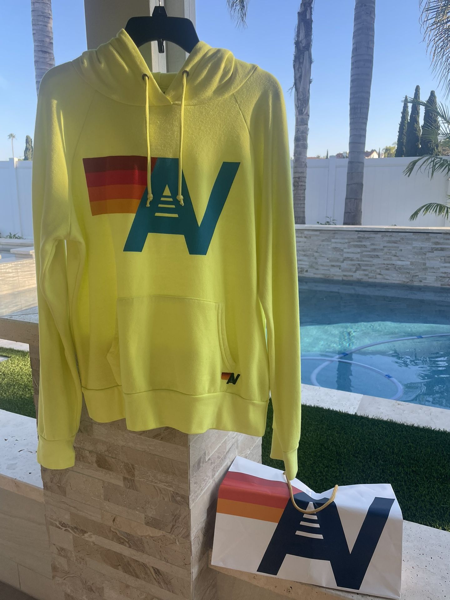 Aviator Nation Logo Pullover Hoodie-L