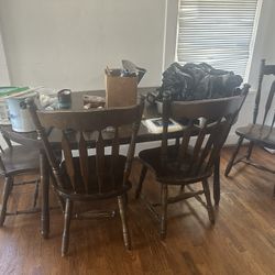Table And Chair Wood 