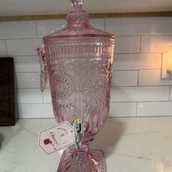 NEW Pink Crystal Drink Dispenser