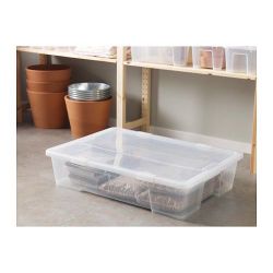 one new clear box storage bin box tote (3 available for $20 each)