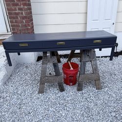 Grey/Blue Console or Floor Seating Table 