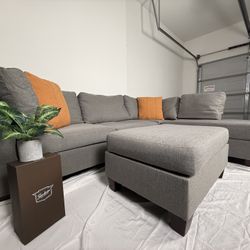 Beautiful Sectional Couch With Ottoman 