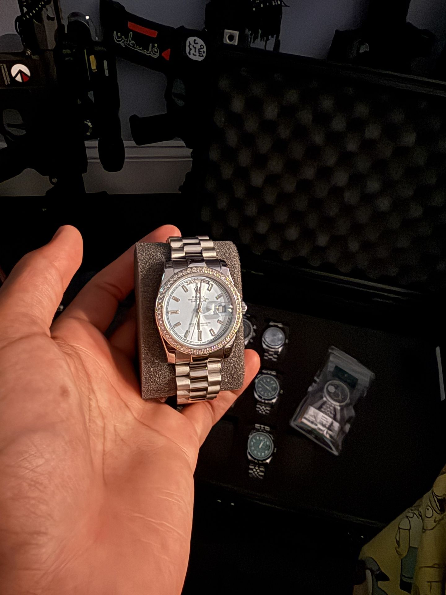 Sky Blue Diamond Bezel Luxury Watch