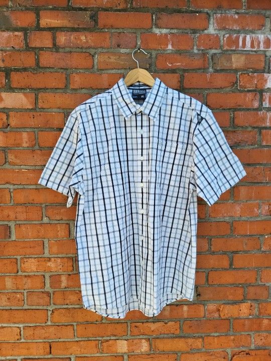 South Pole Hexagon Product Plaid XL Men's Casual Button Up Shirt Pre Owned