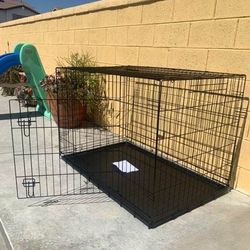 48" Foldable Dog Crate With Double Doors 