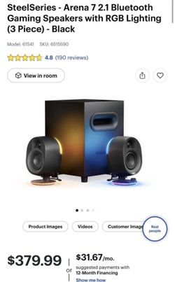 SteelSeries - Arena 7 2.1 Bluetooth Gaming Speakers with RGB Lighting (3 Piece)