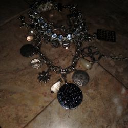 Charm Bracelet and Blue and White 💎 Jewel Bracelet