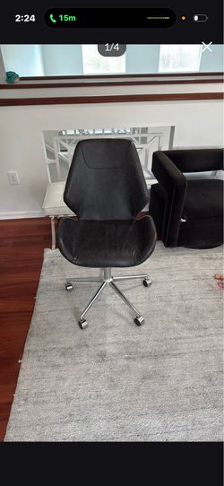 Pottery Barn Leather Swivel Desk Chair