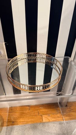 Mirrored Gold Decorative Tray