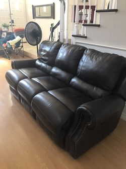 Leather couch that recliner super comfortable