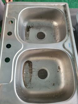 Double Sink Stainless Steel. New