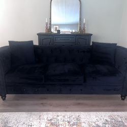 Black Velvet Couch