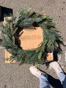 Artificial decorative crown of pine or synthetic cedar