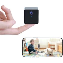 4K Mini Spy Camera, Hidden Security Camera Indoor Wireless, Battery Operated Nanny Camera with Live Feed ,Motion Detection Alerts, Night Vision