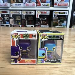 2 BITTY Batgirl 1" Funko Pops 4,000 PCS LE BLACKLIGHT SDCC #186 DC Batman Gordon