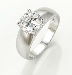 Beautiful ring color silver big zircon 8