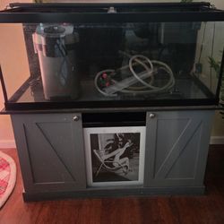 75 Gallon Tank W/ Filter, Led Light And Stand