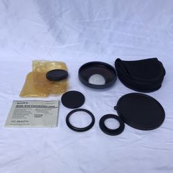 Large Sony Wide End Conversion lens for Digital Camera w/ adapter rings