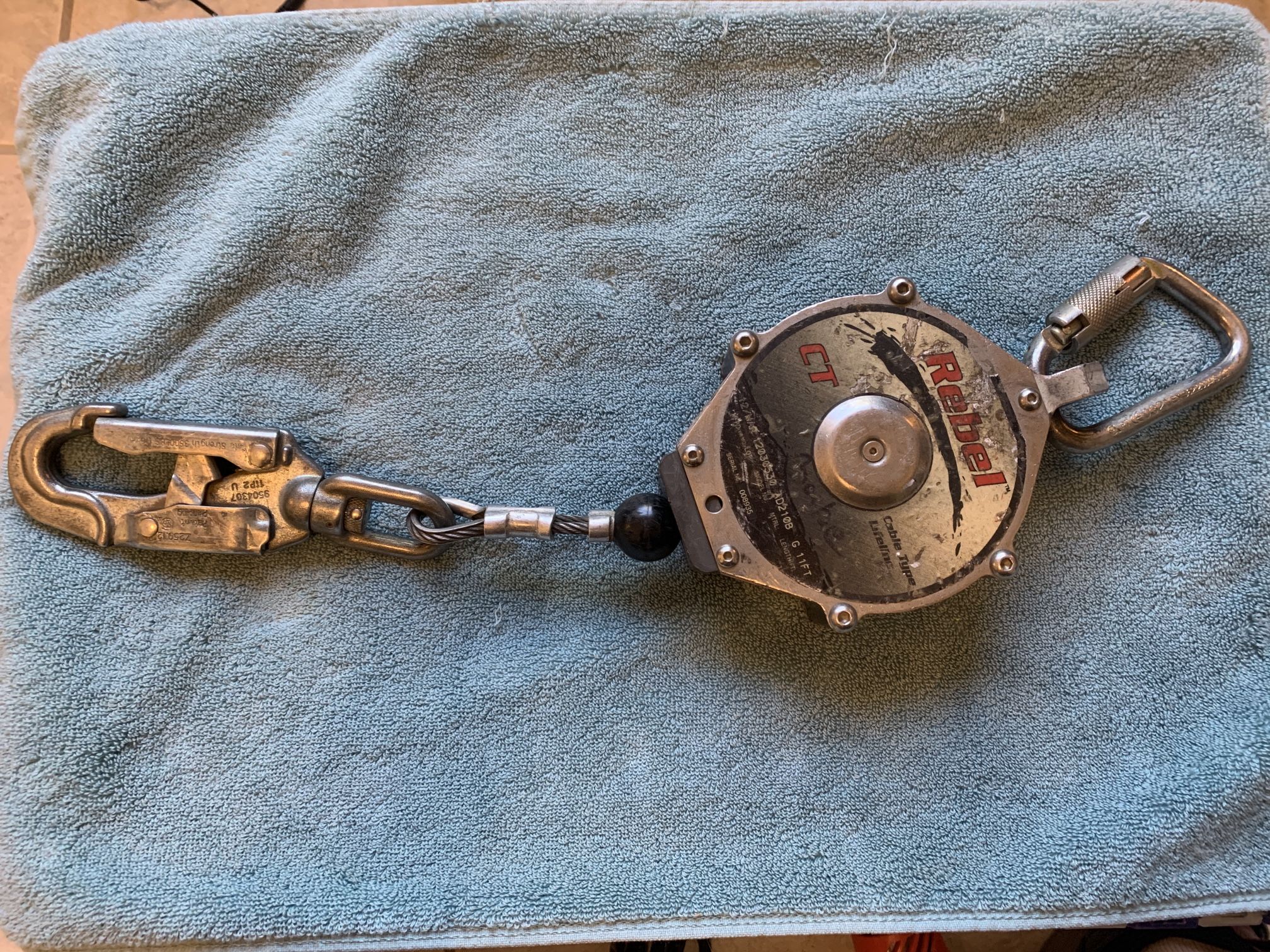 3m Protects Rebel Self Retracting Lifeline Cable.