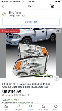 2013 Dodge Ram Headlights OEM