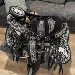 Silla Charra 15.5” de Cuero – Lista para Montar