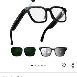 Al Smart Glasses with Camera, 1080P Video Recording Glasses, 8MP Camera Glasses, Real Time Translation, ChatGPT Al Voice Assistant, Open- Ear Audio