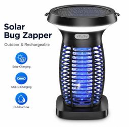 🌼Brand New 3-in-1 Solar Bug Zapper – USB Rechargeable & Waterproof