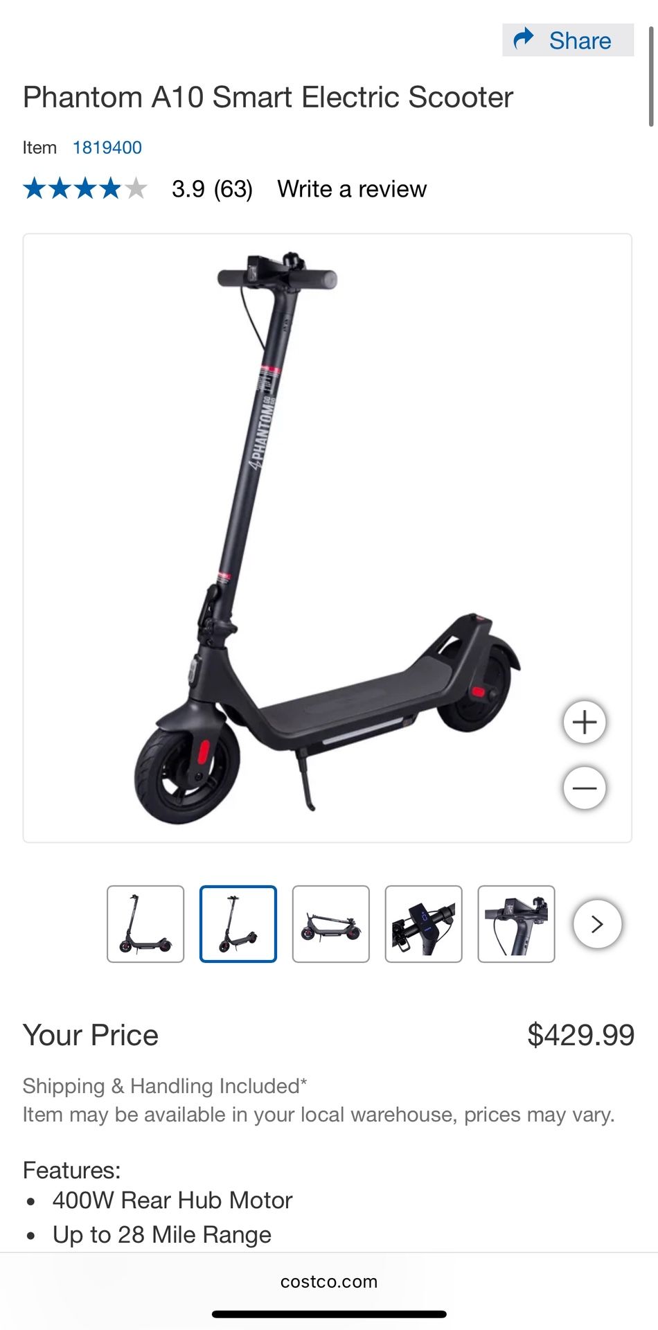 Phantom a10 Electric Scooter 😌