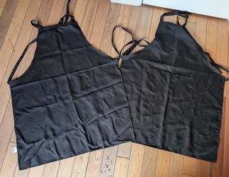 $5 each, Two black aprons with pockets