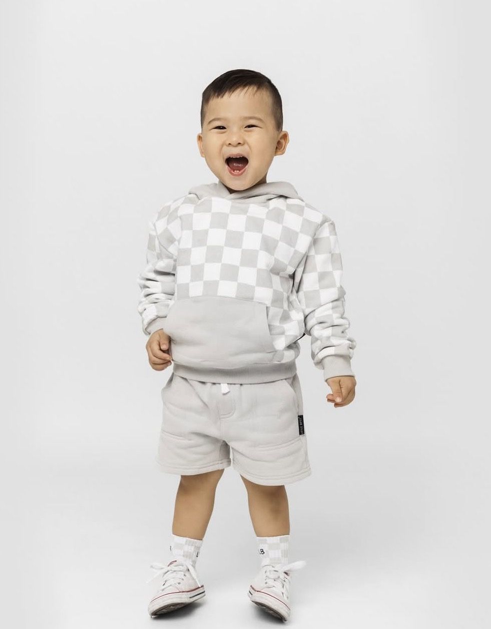 Little Bipsy Checkered Hoodie and Mayfield Check Shorts set size 9