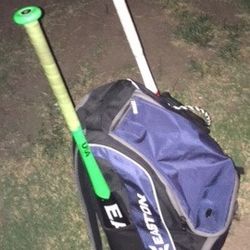 Baseball Bag Set With Bats, Helmet, Glove