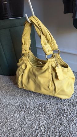 Coach Purse- yellow, leather