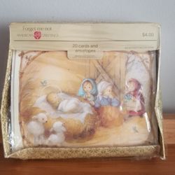 Vintage Box Of American Greetings Forget Me Not Christmas Cards 
