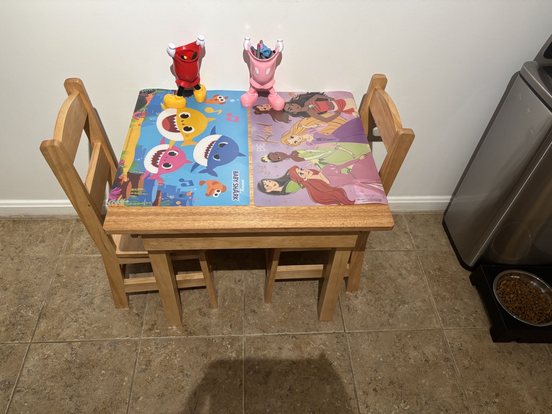Wooden Table & Chairs - Natural For Kids 