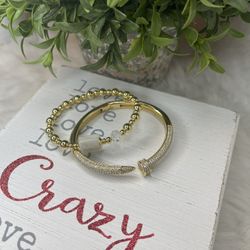 Bracelets Set Gold Plated Gift Box Included 
