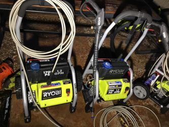 Ryobi 1700psi Pressure Washers! Perfect 💥💥. Only 40-a-pop tomorrow (Sat) Only ⌛️⌛️👍🏽👍🏽💥