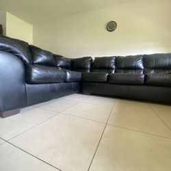LEATHER Couch  L SHAPE $800