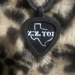 Zz Top Guitar Pic Necklace