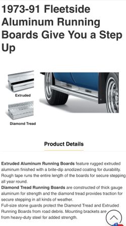 1973-91 Fleetside Aluminum Running Boards