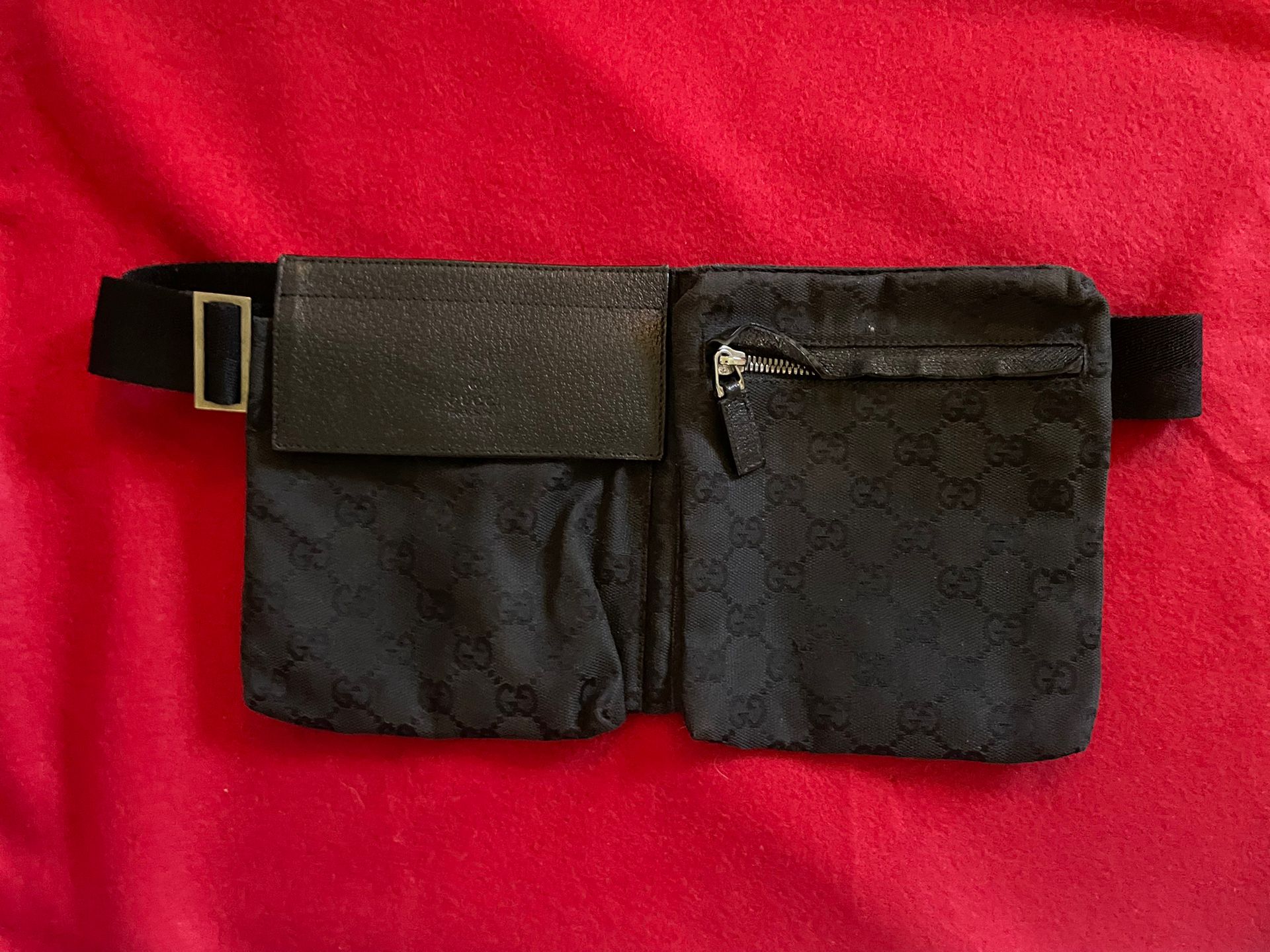 REAL GUCCI Black Fanny Pack Waist Bag