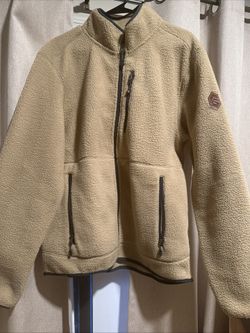 Free Country Men's Signature Sherpa Fleece Jacket Sz M 38-40 Camel Full Zip