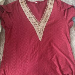 Pink Bohemian Style Blouse