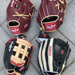 Rawlings Sandlot Wilson A500 Baseball Gloves New With Tags. Sizes are shown in the pictures. $65 each firm or take all four for $240