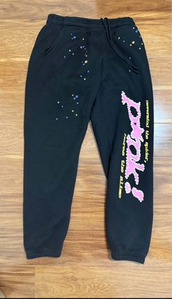 Pink spider pants men small
